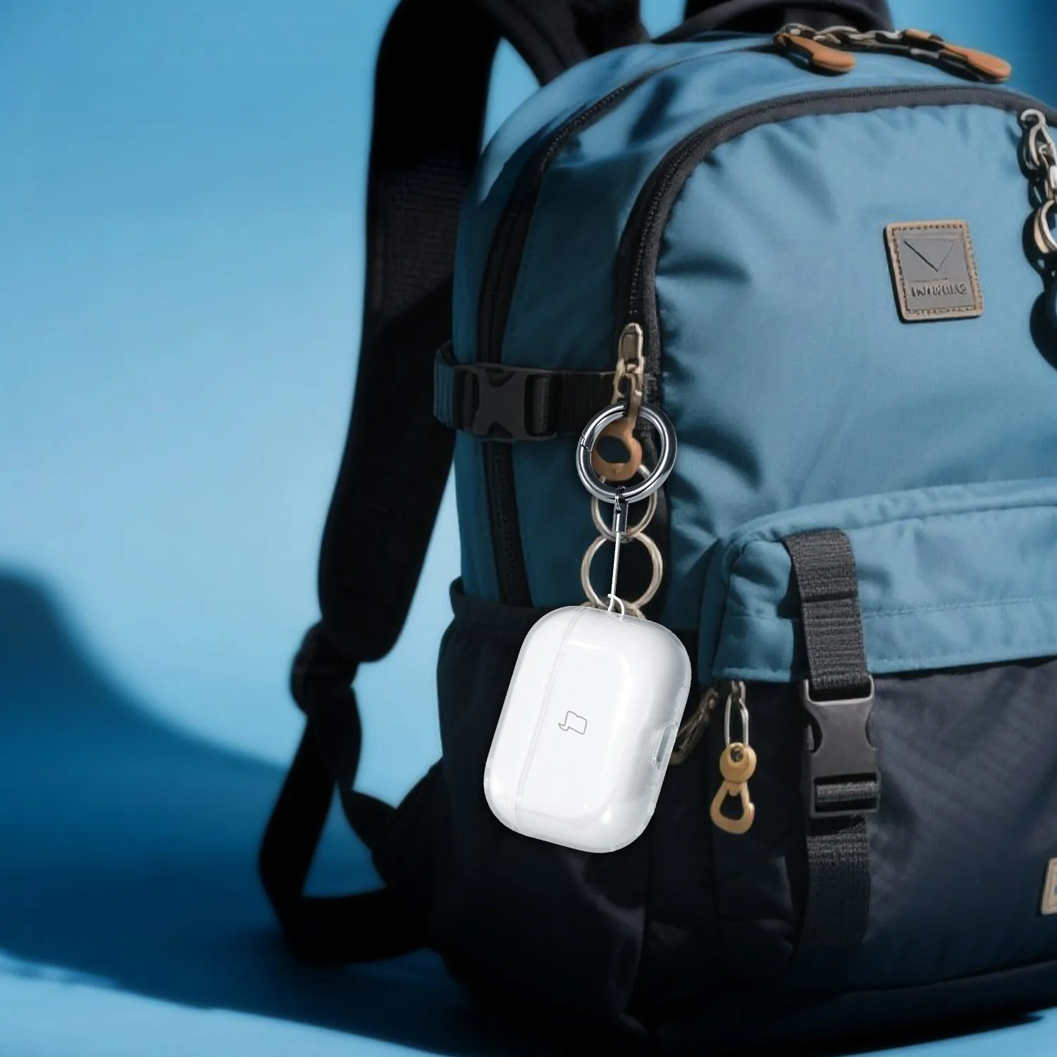 Etui na słuchawki z karabińczykiem Bizon Case Headphone Clear do Airpods Pro 3